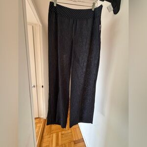 Oscar de la Renta navy Pinstripe women’s linen Pants
